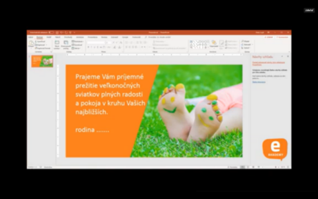 veľkonočný pozdrav v powerpointe